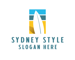 Sydney - Surfboard Surf Beach logo design