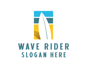 Surfing - Surfboard Surf Beach logo design