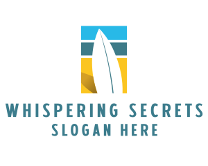 Surfboard Surf Beach logo design