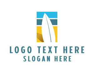 Surfboard Surf Beach Logo