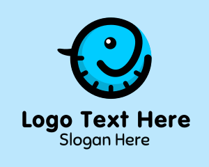 Doodle - Cute Blue Elephant logo design