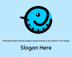 Savanna - Cute Blue Elephant logo design