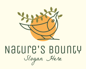 Nature Finch Bird logo design