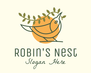 Robin - Nature Finch Bird logo design