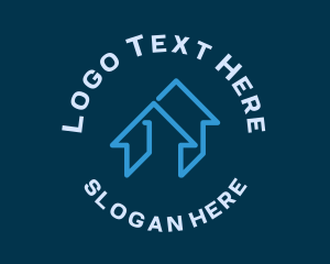 Box - Minimalist Blue House logo design