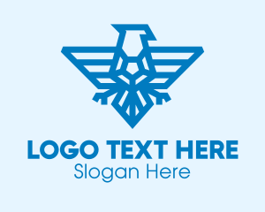 Phoenix - Blue Eagle Gem logo design