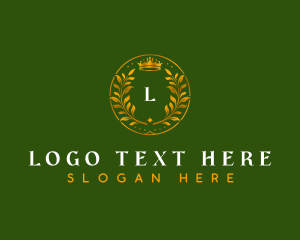 Foliage - Royalty Wreath Crown logo design