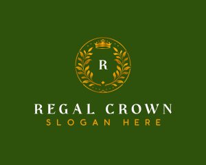 Royalty Wreath Crown logo design