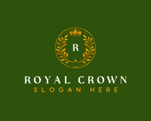 Royalty Wreath Crown logo design