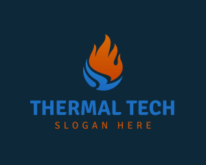 Fire Ice Thermal HVAC logo design