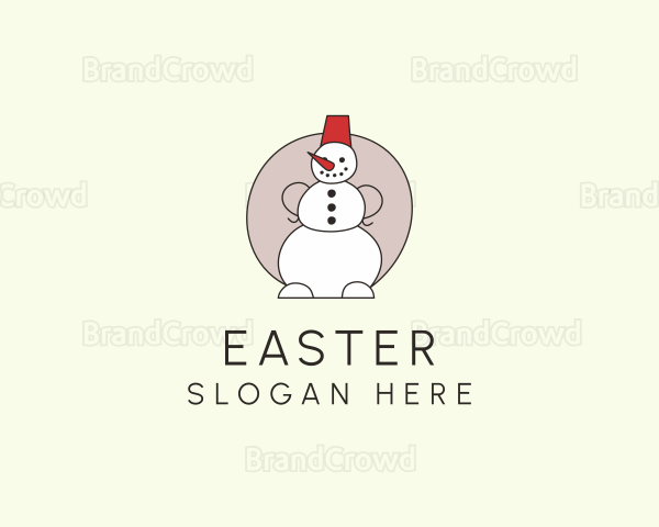 Snowman Christmas Decor Logo