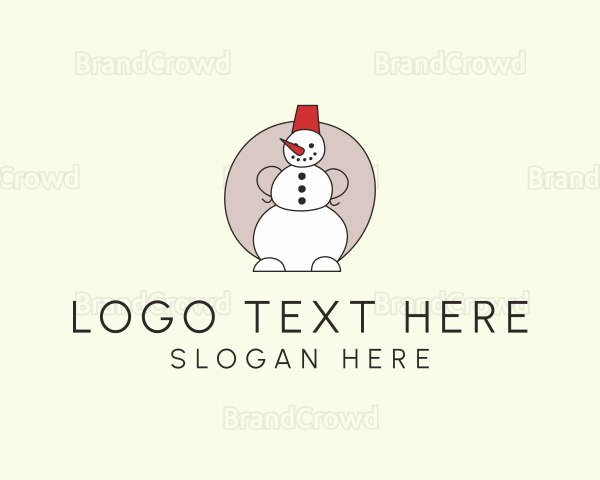 Snowman Christmas Decor Logo