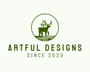 Deer Bauble Ornament logo design