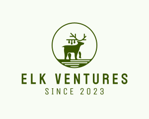 Elk - Deer Bauble Ornament logo design