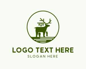 Hunt - Deer Bauble Ornament logo design