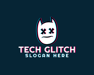 Glitch - Gaming Glitch Cartoon logo design