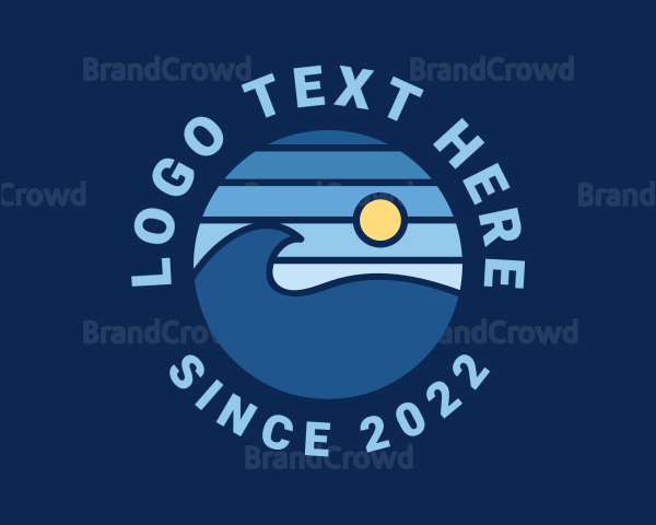 Ocean Tide Badge Logo