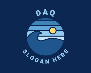 Ocean Tide Badge Logo