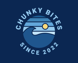 Ocean Tide Badge logo design