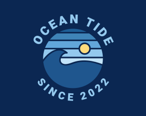 Tide - Ocean Tide Badge logo design