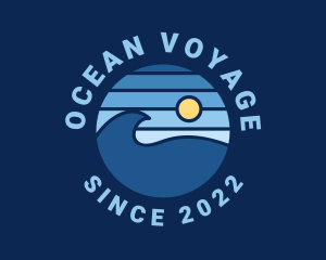 Ocean Tide Badge logo design