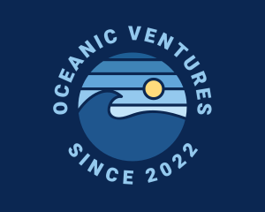 Ocean Tide Badge logo design