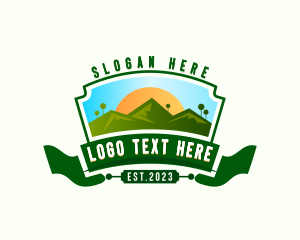Valley - Mountain Nature Environment Adventure logo design