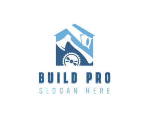 Carpentry Builder Tools logo design