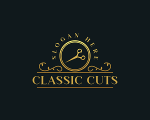 Barber Scissors Salon logo design