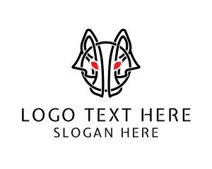 Husky - Wolf Canine Hunter logo design