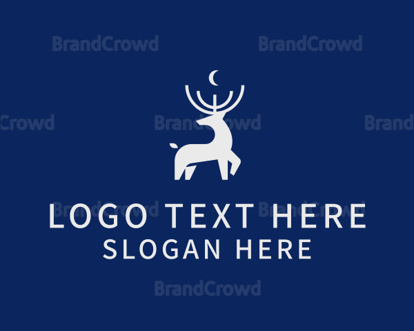 Moon Deer Antlers Logo