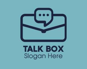 Chat Box - Envelope Chat Bubble logo design