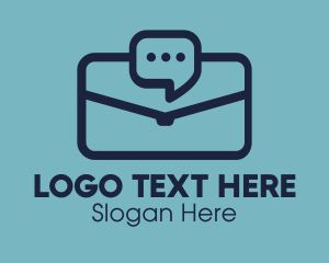 Inbox - Envelope Chat Bubble logo design