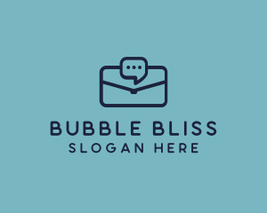 Envelope Chat Bubble logo design