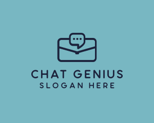 Envelope Chat Bubble logo design