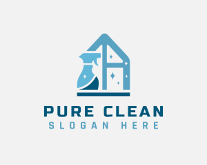 House Sprayer Sanitary Cleaning logo design