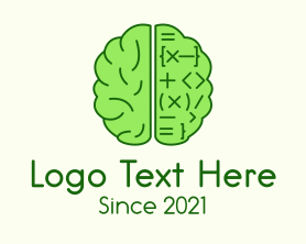 Ai - Green Brain Mathematics logo design