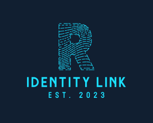 Identification - Fingerprint Letter R logo design