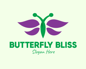 Butterfly - Purple Butterfly Insect logo design
