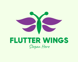 Butterfly - Purple Butterfly Insect logo design