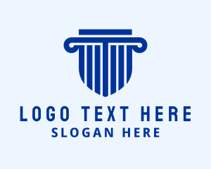Blue Column Shield   Logo