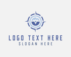 Traveler - Mountain Compass Traveler logo design