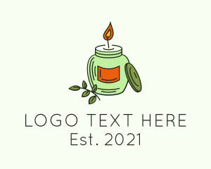 Home Decor - Natural Candle Jar logo design