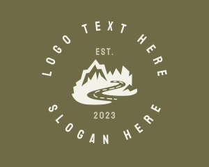 Badge - Mountain Destination Scenery logo design