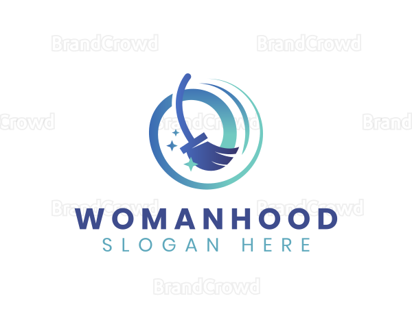 Broom Cleaning Housekeeping Logo