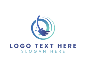 Swirl - Broom Cleaning Housekeeping logo design