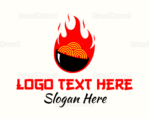 Flaming Ramen Bowl Logo