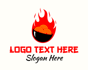 Flaming Ramen Bowl Logo