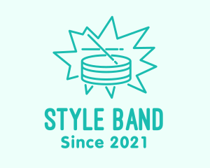 Teal Snare Drum  logo design