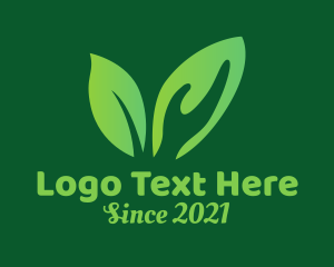 Hand - Environmental Leaf Garden logo design